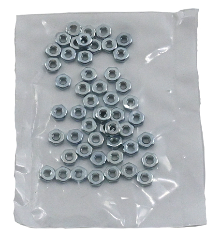 F-58857PB1 #8-32 ZINC PLATED HEX MACHINE SCREW NUT / BAG QUANTITY: 100 PIECES